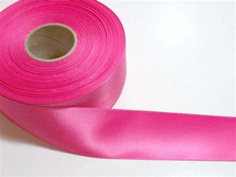 Pink Ribbon Offray Shock Pink Single Faced Satin Ribbon 1 12 Wide X
