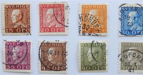 Swedish Definitive Stamps 1937 To 1973 From 1937