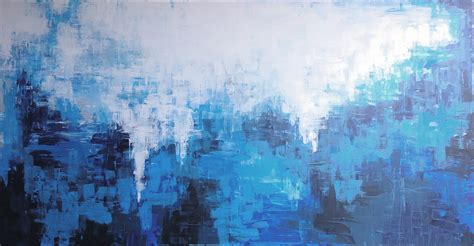 Original Blue Painting Large Canvas Art Contemporary Art Blue Etsy