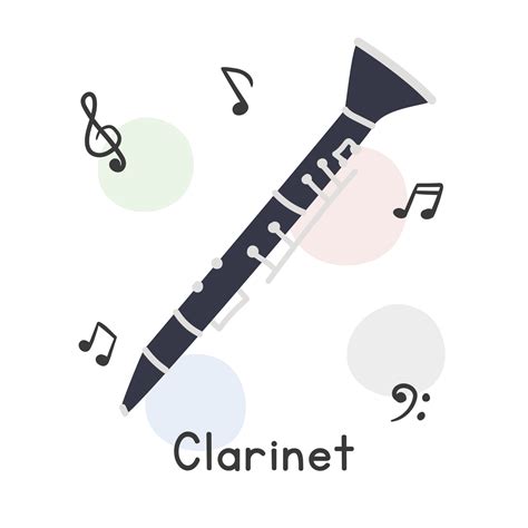 Clarinet Clipart Cartoon Style Simple Cute Clarinet Single Reed