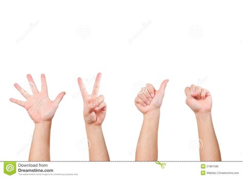 Different hand gesture stock photo. Image of signal, idea - 21861580