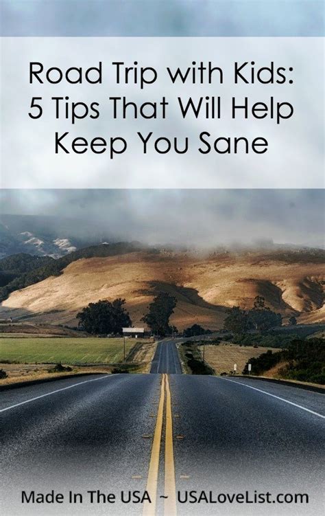 Road Trip With Kids 5 Tips That Will Keep You Sane Usa Love List