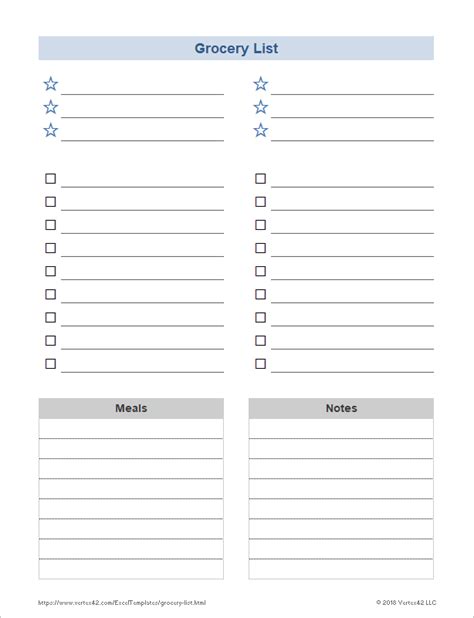 Blank Grocery Shopping List Template Professional T Vrogue Co