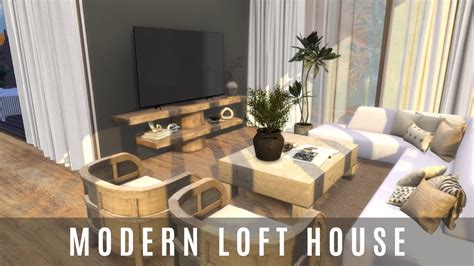 Modern Loft House The Sims 4 Speed Build Dl Cc Youtube
