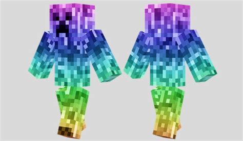 Rainbow Creeper Skin For Minecraft Minecraftings