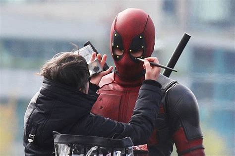 Our First Look At Ryan Reynolds Deadpool With His Mask Off The Verge