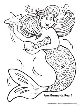Add some bright and beautiful colors to this coloring image. Are Mermaids Real? Ocean Adventure Coloring Page ...