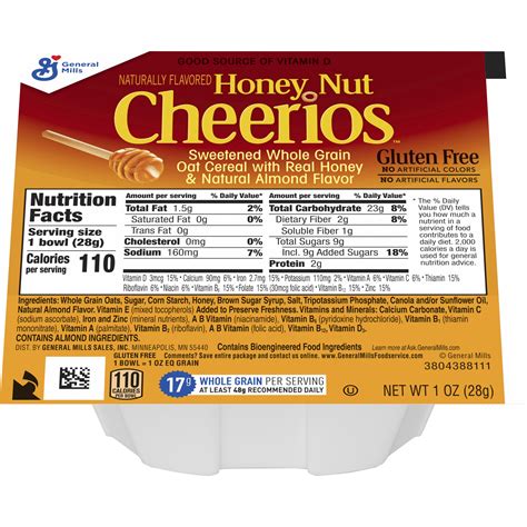 Honey Nut Cheerios™ Cereal Single Serve Bowlpak 1 Oz General Mills