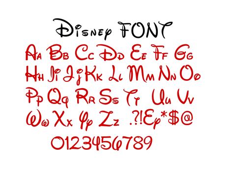 Disney Font Svg Disney Alphabet Svg Svg Files For Silhouette Etsy The