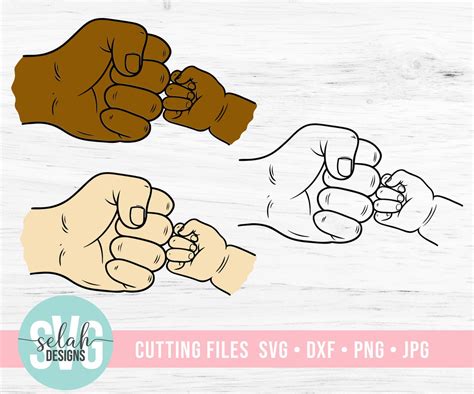 Fist Bump Bundle SVG Father and Son SVG Papa and Grandson | Etsy