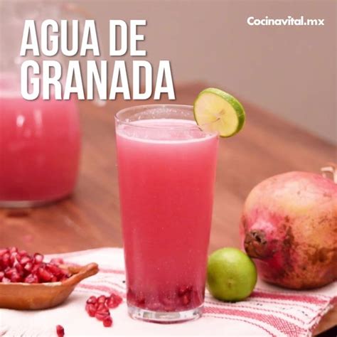 Agua De Granada Cocina Vital ¿qué Cocinar Hoy Jugo Natural Agua