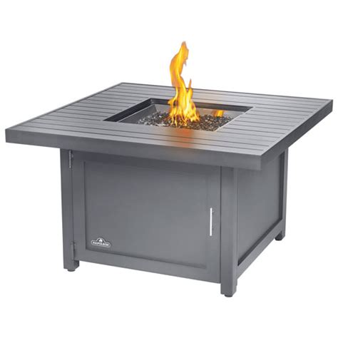 Napoleon Patioflame Hamptons Propane Natural Gas Square Fire Pit Table 40 000 Btu Best Buy