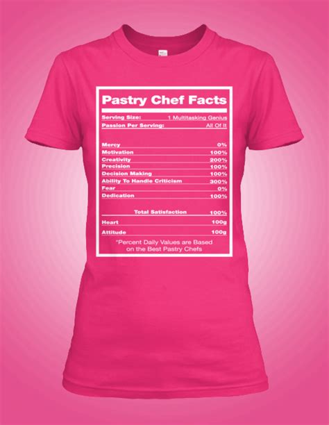 Pastry Chef Facts Chef Shirts Baking Shirt Chef Wear