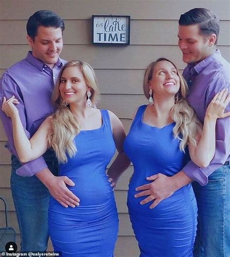 Pregnant Twin Sisters Who Married Identical Brothers In A Joint Wedding
