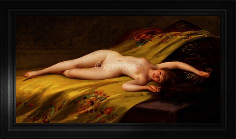 Reclining Nude Sensual Beauty By Luis Ricardo Falero Classical Art