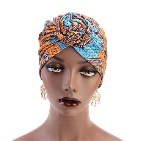 6colors Fashion Woman African Traditional Headtie National Style Print Turban Headwrap Vortex