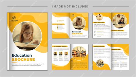 Premium Vector School Brochure Template Design Or Education Company