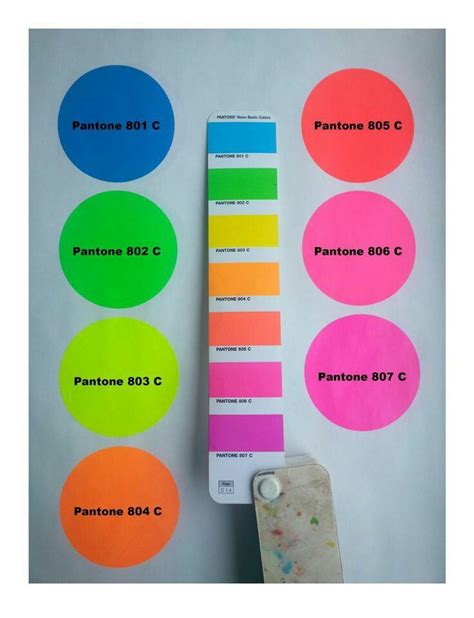 Pantone Fluorescent Neon Colour Palette Pantone Colour Palettes