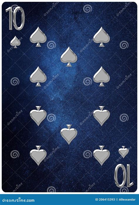 Ten Of Spades Playing Card Stock Illustration Illustration Of Risk