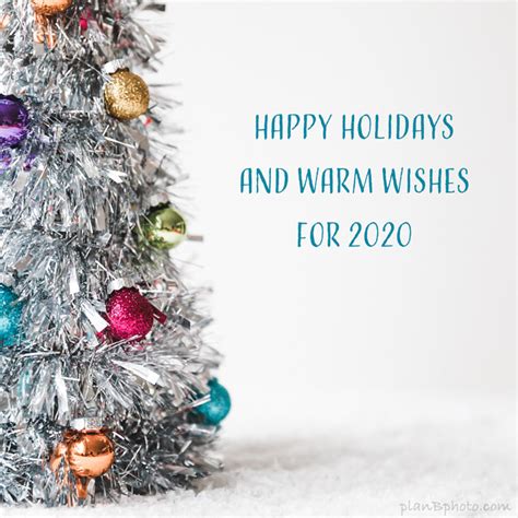 Happy Holidays 2020 Christmas Card With A Christmas Tree