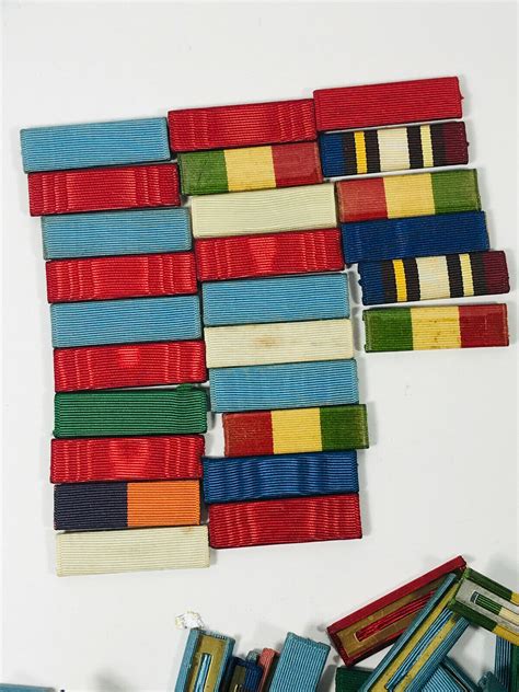 Huge Lot Of Vintage Us Military Ribbons 50 Army Rotc Jrotc Army Navy