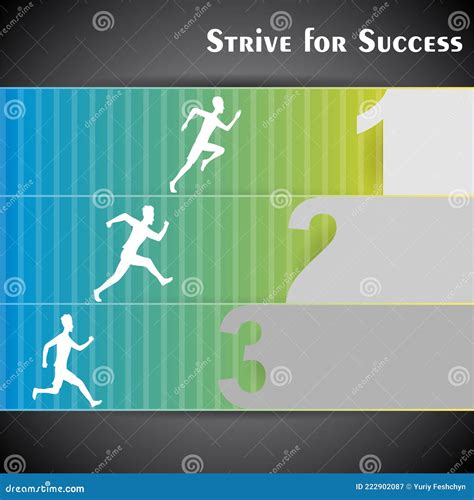 People Silhouette Running Towards Their Goal Business Banner Concept
