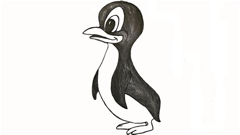 How To Draw A Penguin Easy Pencil Sketch Drawing Penguin Drawing