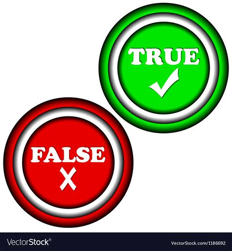 Buttons True And False Royalty Free Vector Image