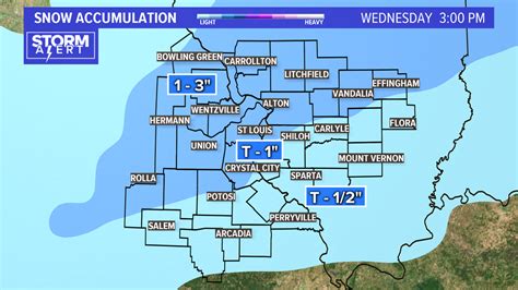 St Louis Weather Forecast Timeline Tracking Snow Overnight Cbs Com