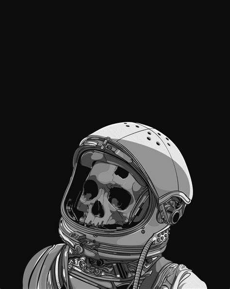 Zen And The Art Of Darkness Astronaut Art Space Art Skull Art