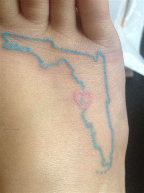 Tattoo Of My Home State Florida No Matter Where I Am Home Is Where