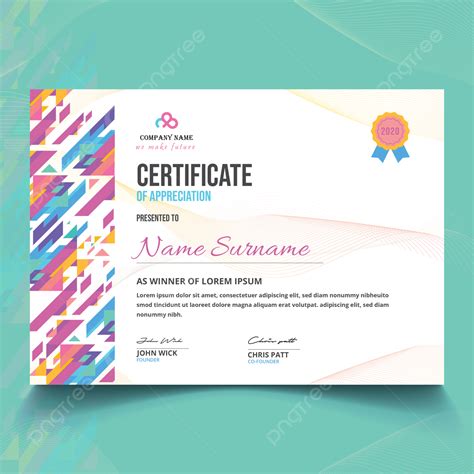 Modern Creative Certificate Of Appreciation Award Template Template