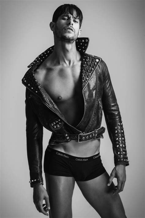 Exclusive Felipe Martins Captivates In Black Fashions For Ganzaro Shoot Leather Fashion Mens