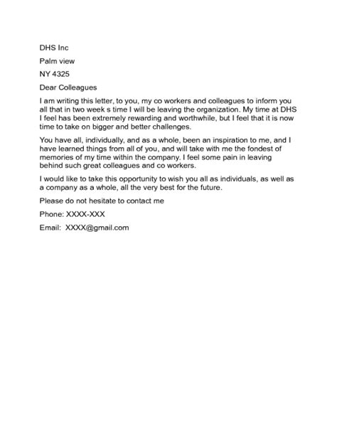 Sample Letter Goodbye To Co Workers Sample Business Letter Vrogue