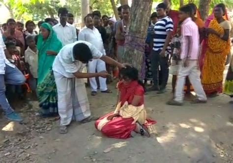 Panchayat Punishment Girl Tied To Tree Thrashed By Villagers For