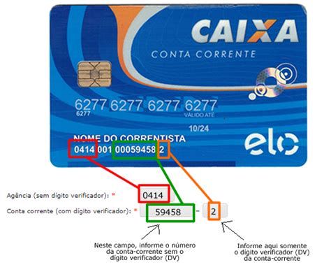 Exemplo De Cartão Da Caixa Econômica Federal Para Informação Dos Dados