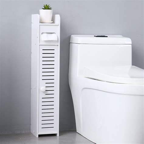 Add the ultimate storage unit to your bathroom. 31" Paper Towel Storage Narrow Cabinet Bathroom Toilet ...