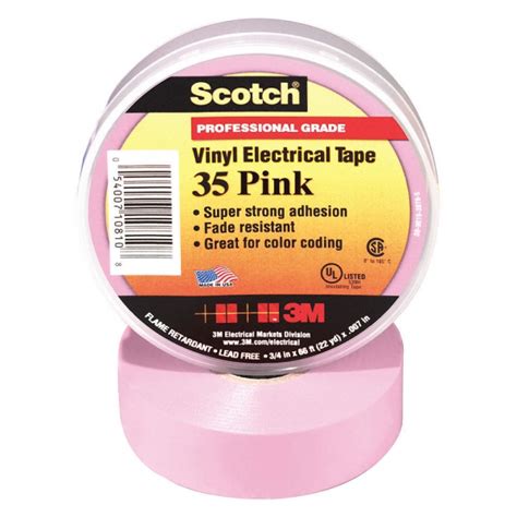 3m Scotch® Vinyl Electrical Tape 35 34 In X 66 Ft Pink