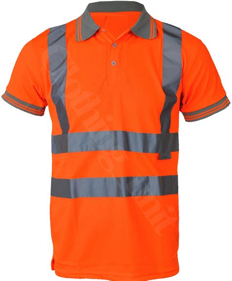 Hi Vis High Viz Visibility Short Sleeve Safety Work Polo T Shirt En471