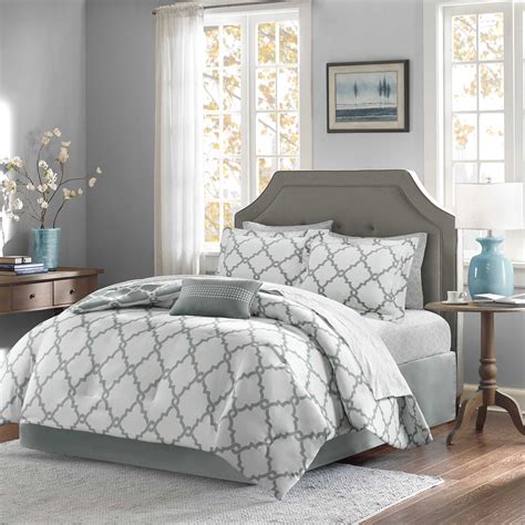 Madison Park Essentials Merritt 9 Piece Reversible Comforter Set Bed