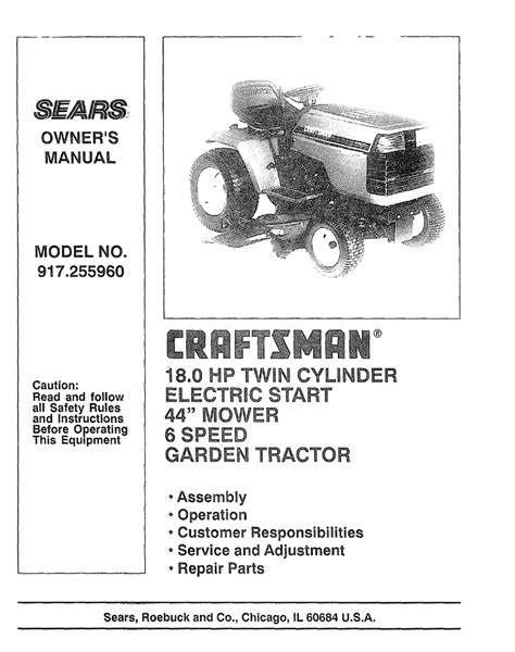 Craftsman Gt Garden Tractor Owner S Manual Bios Pics
