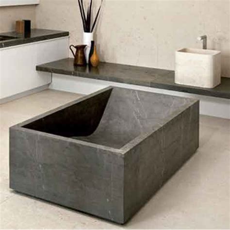 Any porcelanosa bathtub is conceived from a unique creative perspective and is created for design lovers while always being highly functional. Freestanding Stone Bath Tubs for Large Bathroom