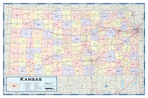 County Map For Kansas
