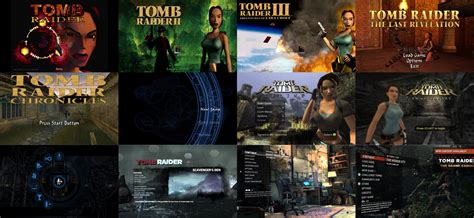 All Tomb Raider Menus Which One Of The Series Is Your Absolute