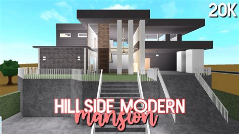 Roblox Bloxburg 20k Hillside Modern Mansion Speedbuild Free Online