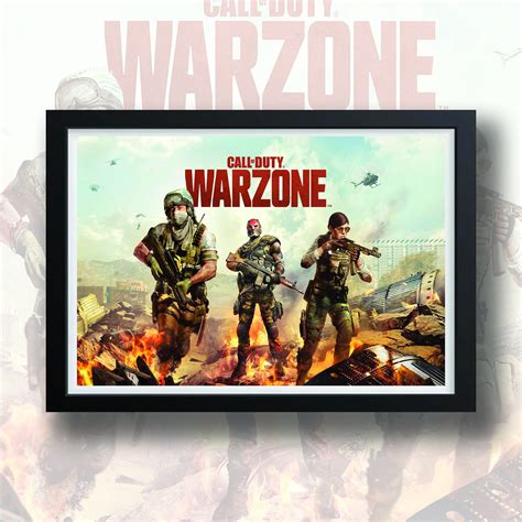 Cod Warzone Poster Xbox Ps5 Game Art Framed Unframed Etsy