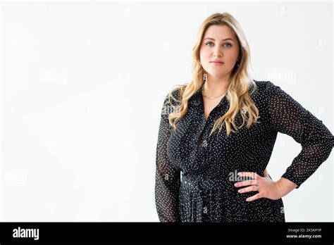 plus size beauty successful woman overweight model Stock Photo - Alamy