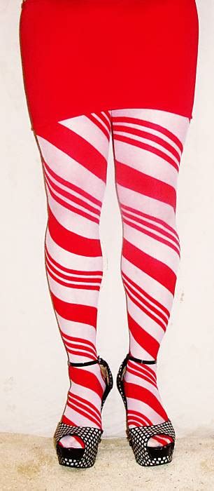Striped Womens Candy Cane Tights