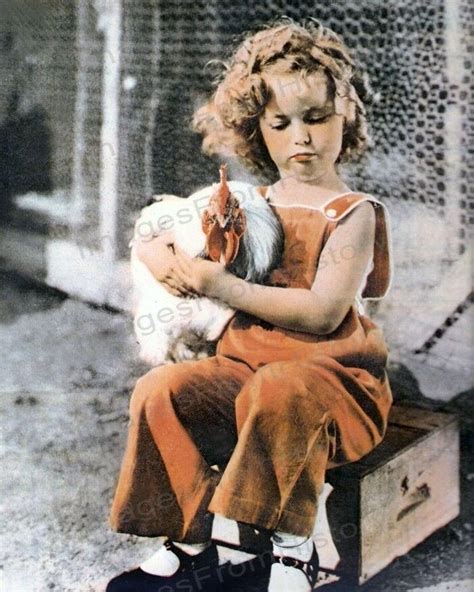 8x10 Print Shirley Temple Holding Rooster Colorized 38st Ebay Shirley Temple Temple Movie