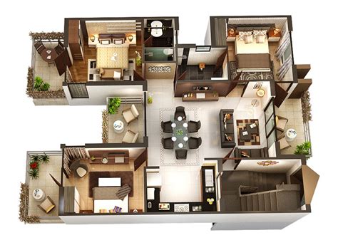 Also, it has a large family bathroom and a separate toilet complemented by a. 3 Bedroom Apartment/House Plans